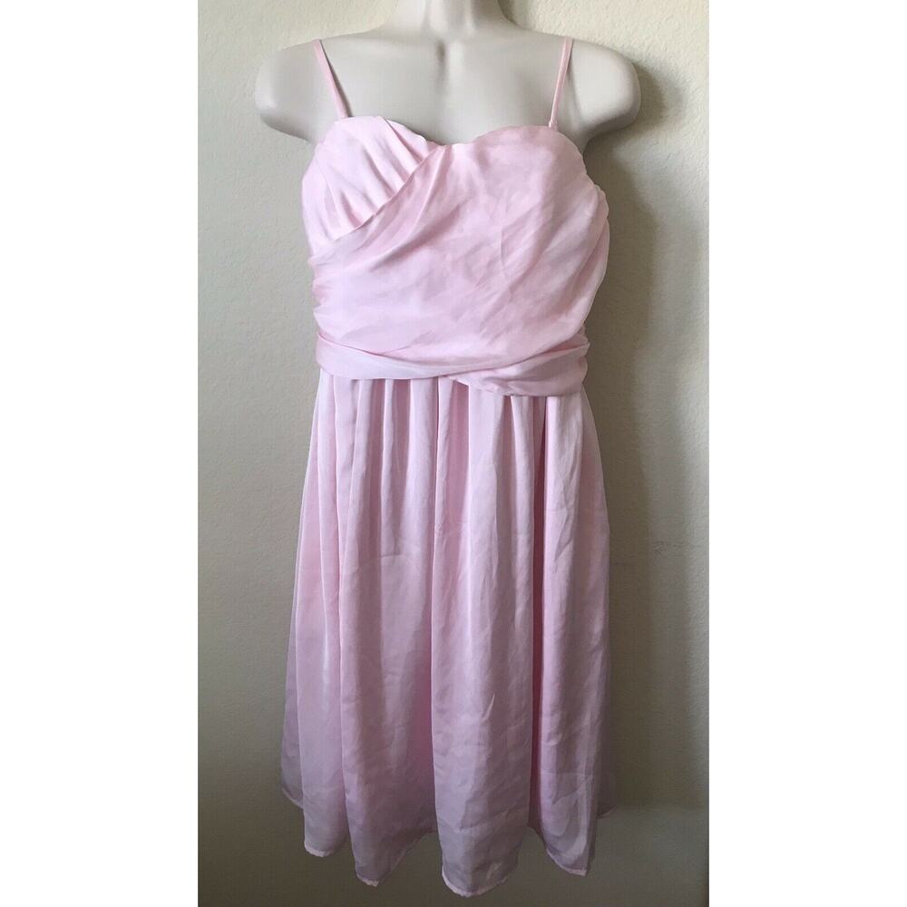 Tevolio Pedal Pink Ruched Straps Strapless Sleeveless Women's Dress Size 8